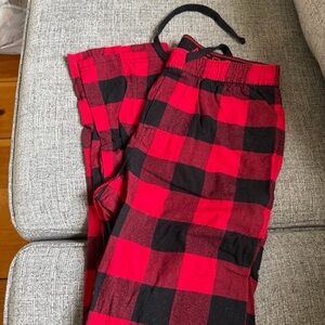 Red and Black Plaid Pajama Pants